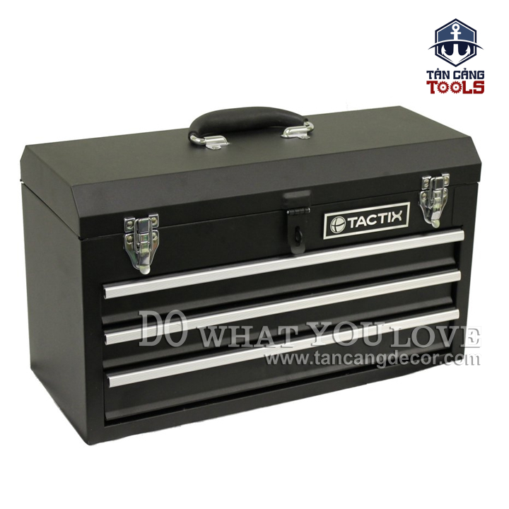 Thùng Đựng Đồ Nghề 3 Ngăn Kéo Sắt Tĩnh Điện Tactix 321102 - Ảnh 5