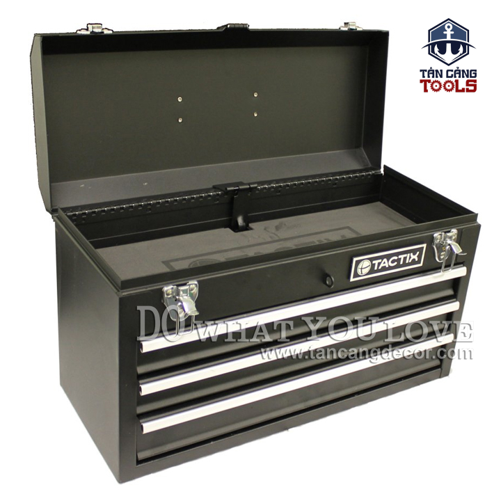Thùng Đựng Đồ Nghề 3 Ngăn Kéo Sắt Tĩnh Điện Tactix 321102 - Ảnh 6