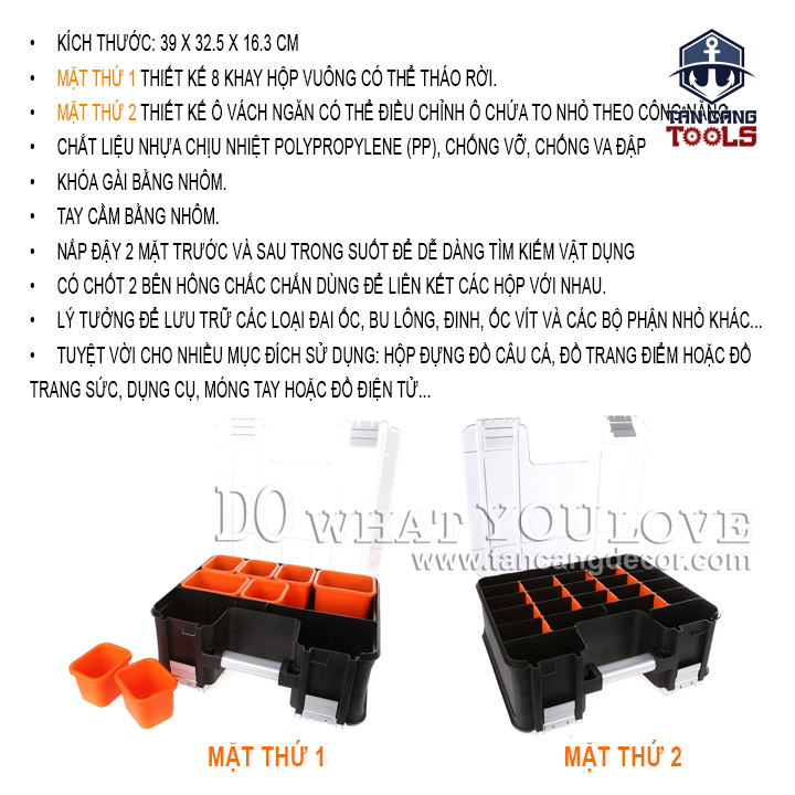 Hộp Đựng Linh Kiện Tiện Ích 8 Ngăn Tactix 320048 - Ảnh 3
