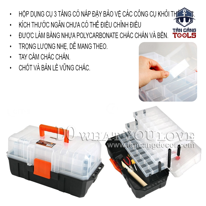 Thùng Đựng Đồ Nghề 3 Tầng Tactix 320311 - Ảnh 10