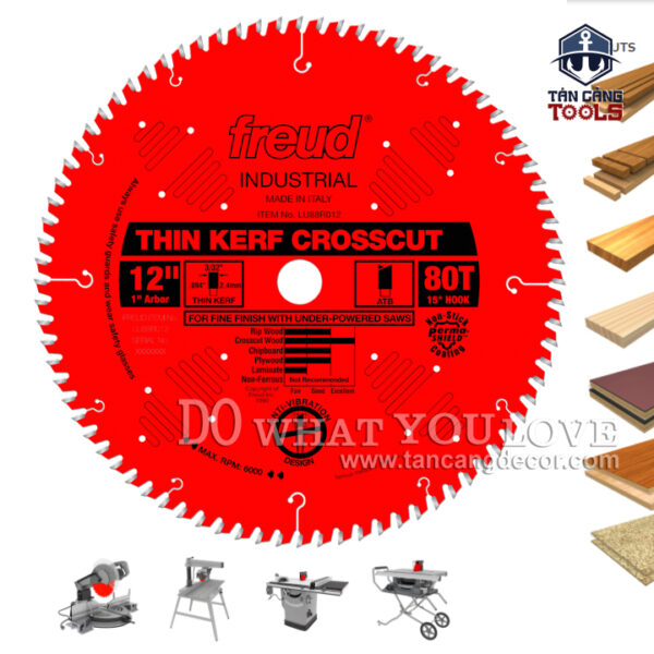 Lưỡi Cưa Gỗ Hợp Kim 304 x 25.4 mm x 80T Freud Industrial LU88R012 - Ảnh 3
