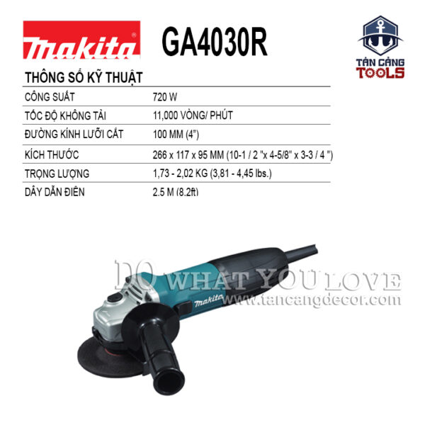 Alternative view of Máy Mài Góc 100 mm Makita GA4030R 720W