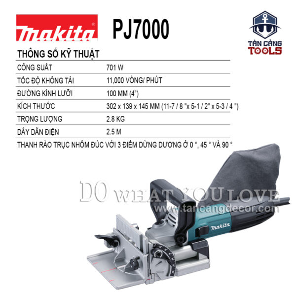 Máy Ghép Mộng Bánh Quy Makita PJ7000 701W - Ảnh 3