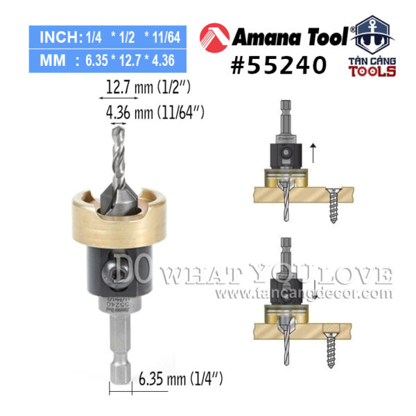 Mũi Khoan Mồi Âm Vít Amana Tool 4.36 x 12.7 mm