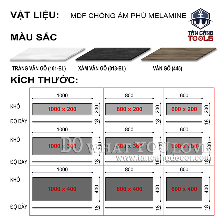 Tấm Gỗ MDF - Trắng Vân Gỗ Chống Ẩm Phủ Melamine Trang Trí Dùng Cho Kệ Trang Trí (Nhiều kích thước) - Ảnh 3