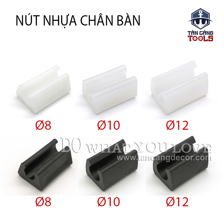 50 Chân Nhựa Bọc Chân Bàn Ghế Sắt Phi Tròn - Màu Đen - Ảnh 4