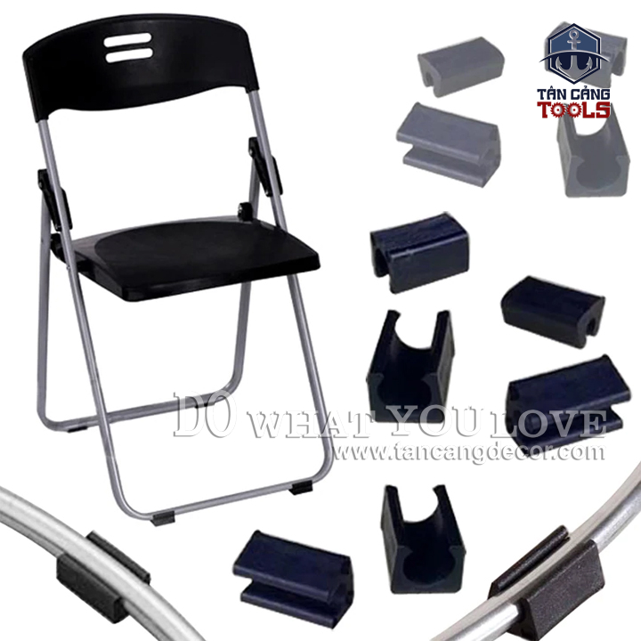 50 Chân Nhựa Bọc Chân Bàn Ghế Sắt Phi Tròn - Màu Đen - Ảnh 8