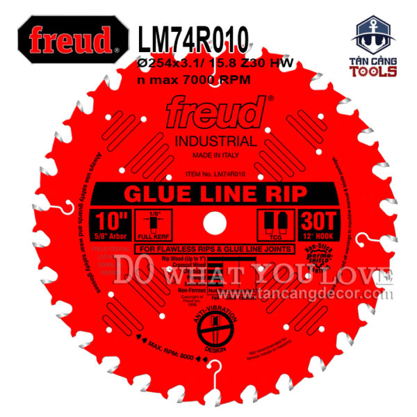 Lưỡi Cưa Gỗ Hợp Kim 250 x 16 mm x 30T Freud Industrial LM74R010