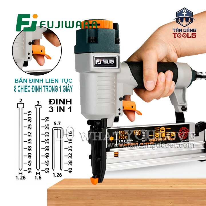Súng Bắn Đinh Dùng Hơi Fujiwara AF50 ( Nhiều Tính Năng )