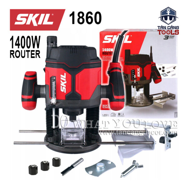 Máy Phay 2 Tay Cầm Skil 1860 1400W Cốt 6.0 - 6.35 - 8.0 mm