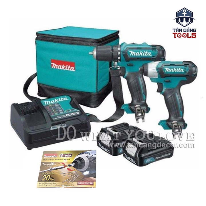 Combo Máy Khoan, Máy Bắt Vít Dùng Pin Makita 12V CLX224S - Ảnh 5