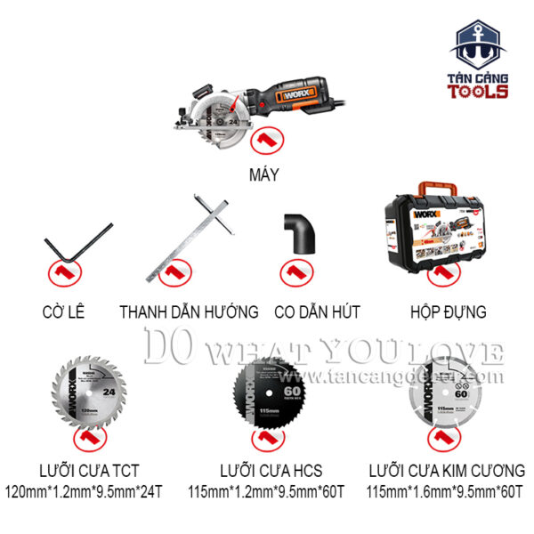 Alternative view of Máy Cắt Cầm Tay Đa Năng WORX WX427.1 XL 710W 120MM