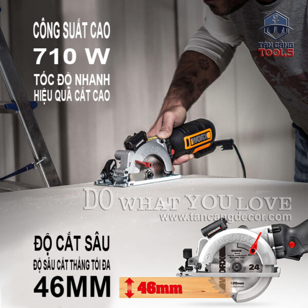 Máy Cắt Cầm Tay Đa Năng WORX WX427.1 XL 710W 120MM - Ảnh 8