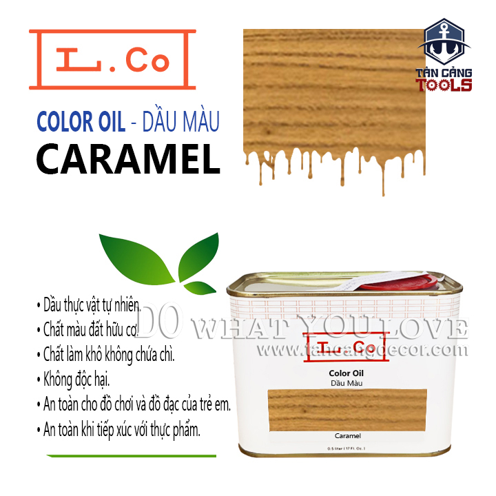 Sơn Lau L.Co Dầu Màu - Màu Caramel COLCA - LCo Color Oil Caramel - Dầu thực vật tự nhiên, an toàn cho sức khỏe