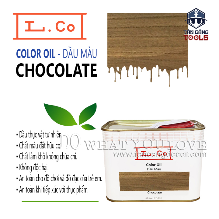 Sơn Lau L.Co Dầu Màu - Màu Chocolate COLCA - LCo Color Oil Chocolate - Dầu thực vật tự nhiên, an toàn cho sức khỏe
