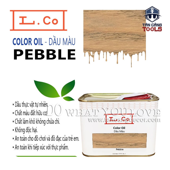 L.Co Dầu Màu - Màu Pebble COLPE - LCo Color Oil Pebble - Dầu thực vật tự nhiên, an toàn cho sức khỏe