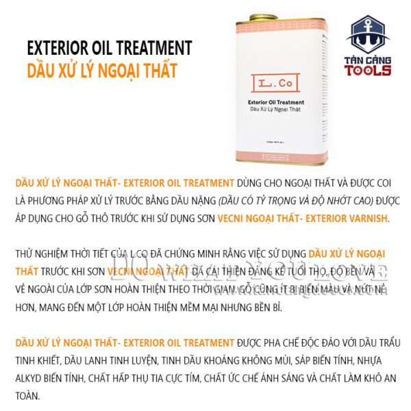 Alternative view of Dầu Lau L.Co Dầu Xử Lý Ngoại Thất - LCO Exterior Oil Treatment