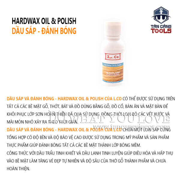 Alternative view of Dầu Lau L.Co Dầu Sáp Và Đánh bóng  - LCO HardWax Oil & Polish