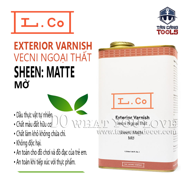 Dầu Lau L.Co Vecni Ngoại Thất - Mờ Matte - LCO Exterior Varnish Matte