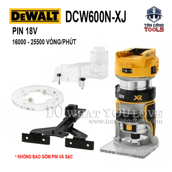 Máy Phay Dùng Pin DeWalt 18V DCW600N-KR ( Thân Máy )