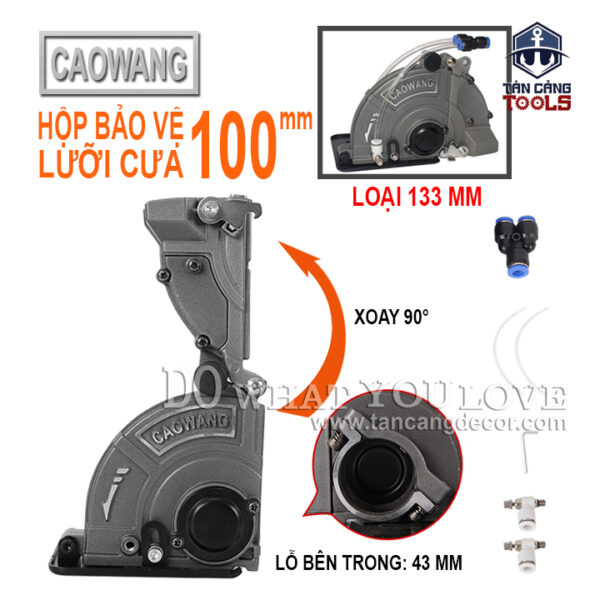 Hộp Bảo Vệ Cắt Tường, Cắt Gạch Hỗ Trợ Bơm Nước CaoWang Cho Lưỡi 100 mm