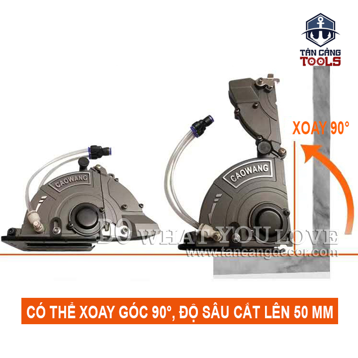 Hộp Bảo Vệ Cắt Tường, Cắt Gạch Hỗ Trợ Bơm Nước CaoWang Cho Lưỡi 100 mm - Ảnh 4