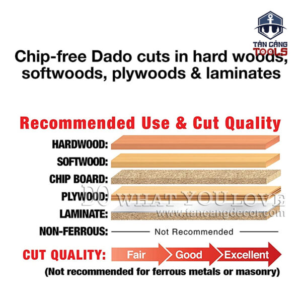 Combo Lưỡi Dado 15.24 x 16 mm Freud SD206 - Ảnh 7