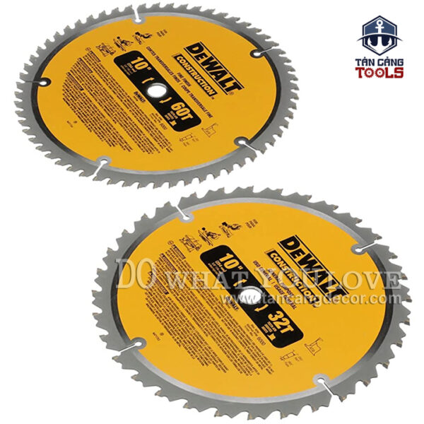 Combo 2 Lưỡi Cưa Gỗ Hợp Kim 250 x 16 mm x 32 - 60T DeWalt DW3106P5 - Ảnh 7