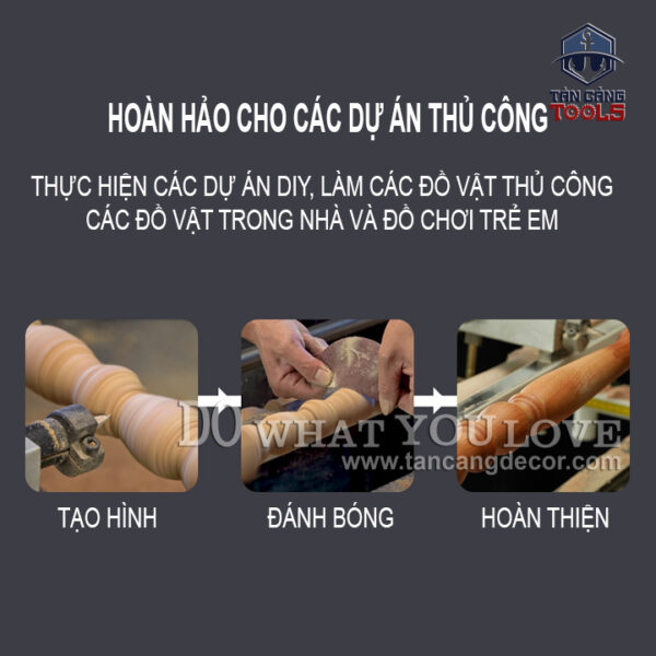 Máy Tiện Gỗ Fusai FS-MC1218VD 475 Mm 900W - Ảnh 4