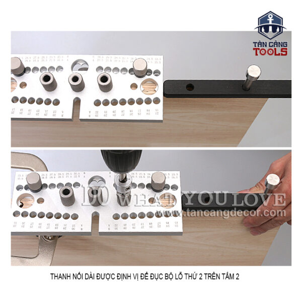 Bộ Cử Khoan Ốc Cam Liên Kết, Chốt Gỗ Wnew ( Bản Nâng Cấp Mới ) - Ảnh 16