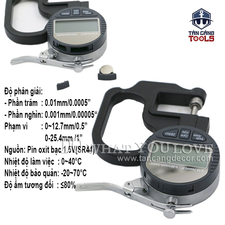 Đồng Hồ So Điện Tử Dạng Kẹp 12.7mm 0.01mm Syntek 32CHBF1030 - Ảnh 6