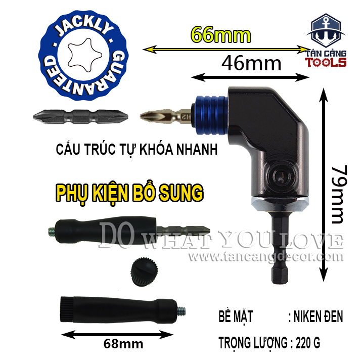 Combo Đầu Chuyển Bắn Vít Góc Mini Jackly DB0377 - Ảnh 3