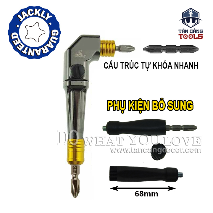 Combo Đầu Chuyển Bắn Vít Góc Nối Mũi Vặn Vít Jackly DB0375 - Ảnh 3