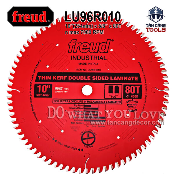 Lưỡi Cưa Gỗ Hợp Kim 254 x 16 mm x 80T Freud Industrial LU96R010