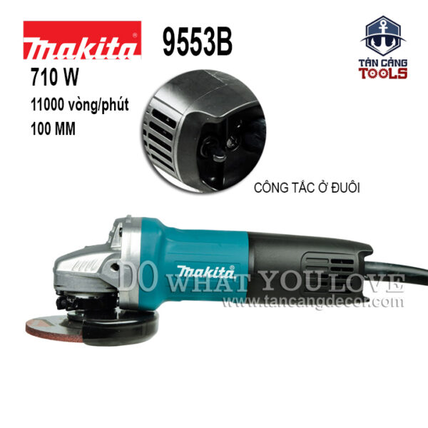 Máy Mài Góc 100 mm Makita 9553B 710W ( Công Tắc Đuôi )