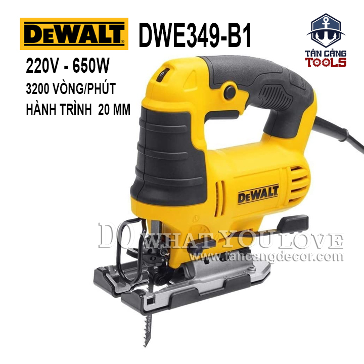 Máy Cưa Lọng Cầm Tay 6 Cấp DeWalt DWE349-B1 650W