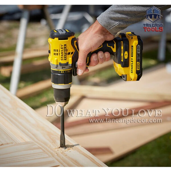 Combo Máy Khoan Động Lực Dùng Pin 20V Stanley FatMax SBD715D2K-B1 ( Thân Máy, 2 Pin 2.0Ah, 1 Sạc ) - Ảnh 8