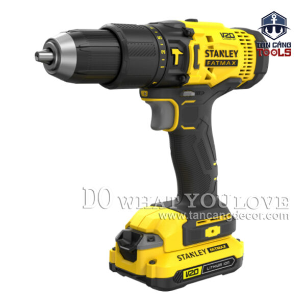 Combo Máy Khoan Động Lực Dùng Pin 20V Stanley FatMax SCD711D2K-B1 ( Thân Máy, 2 Pin 2.0Ah, 1 Sạc ) - Ảnh 3