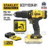 Combo Máy Khoan Động Lực Dùng Pin 20V Stanley FatMax SCD711D2K-B1 ( Thân Máy, 2 Pin 2.0Ah, 1 Sạc )