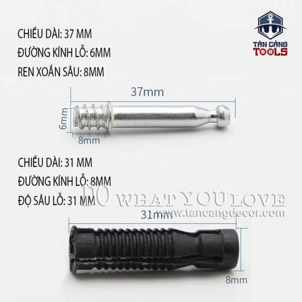 50 Bộ Chốt Ốc Đóng Nở - Ảnh 3