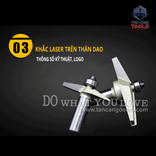 Mũi Router Arden Đánh Chỉ Ngựa 12 Độ 8.10 x 88.9 mm Cốt 12.7 mm Arden 1210A - Ảnh 5
