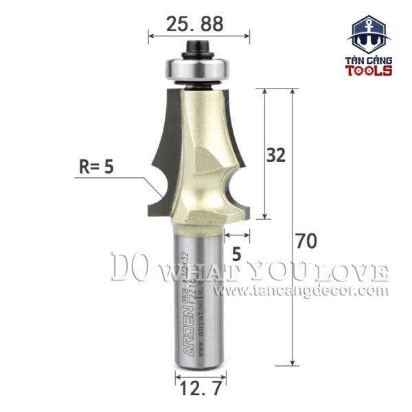 Alternative view of Mũi Router Arden Đánh Chỉ Chữ A 32 x 25.88 mm Cốt 12.7 mm Arden 0908A