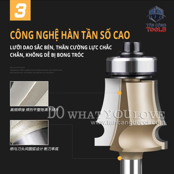 Mũi Router Arden Đánh Chỉ Chữ A 47 x 30.88 mm Cốt 12.7 mm Arden 0908A - Ảnh 6