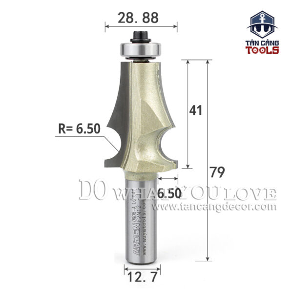 Alternative view of Mũi Router Arden Đánh Chỉ Chữ A 41 x 28.88 mm Cốt 12.7 mm Arden 0908A