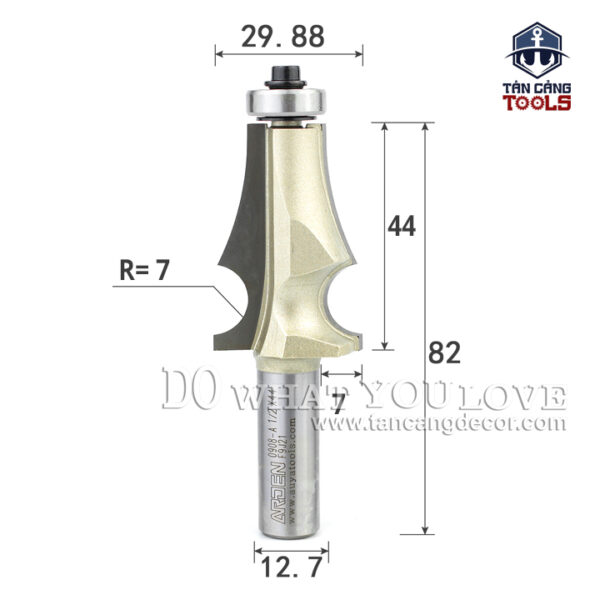Alternative view of Mũi Router Arden Đánh Chỉ Chữ A 44 x 29.88 mm Cốt 12.7 mm Arden 0908A
