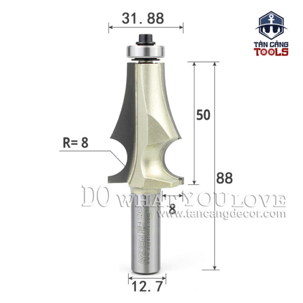 Alternative view of Mũi Router Arden Đánh Chỉ Chữ A 50 x 31.88 mm Cốt 12.7 mm Arden 0908A