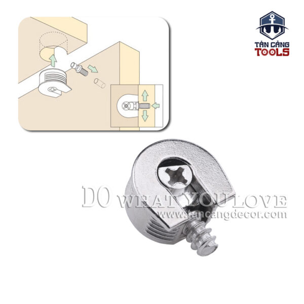 50 Ốc Cam Thép Liên Kết Dạng Ngắn Rafix