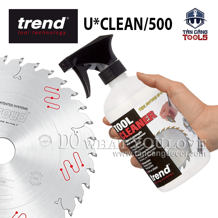 Chai Xịt Vệ Sinh Lưỡi Cưa, Mũi Phay 500 ML Trend Uclean