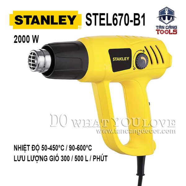 Máy thổi nhiệt 2 Cấp Độ Stanley STEL670-B1 2000W