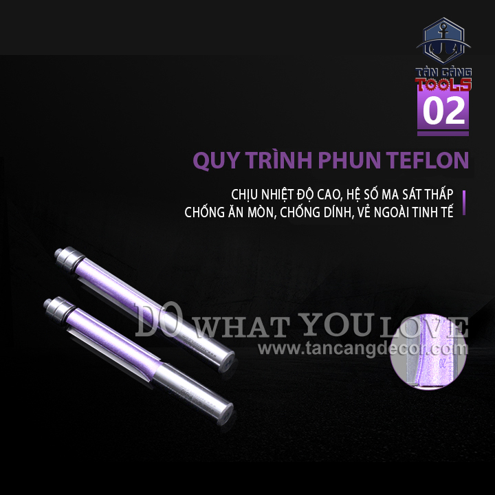 Mũi Router Hero Phay Thẳng Bi Dưới 12.7 x 50.8 mm Cốt 12.7 mm Hero H0219018 ( 2 Vòng Bi ) - Ảnh 5